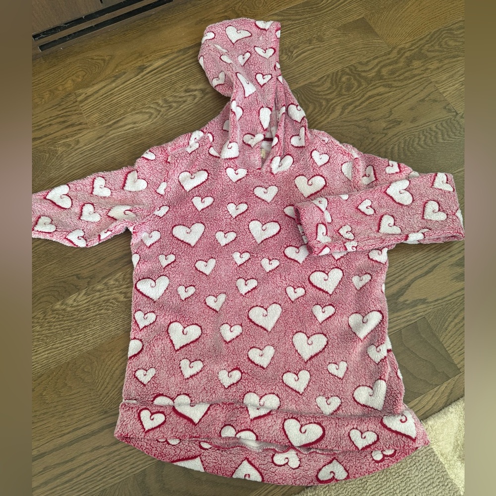 Cozy Pink Heart Hoodie